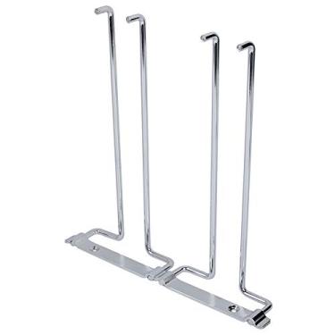 Imagem de KUIDAMOS Suporte de Copos de Vinho Cromado de Ferro, Textura de Luxo, Design de Furo Pendurado para Bares Domésticos, Ferro 10,2 X 9,8 X 1,6 Polegadas