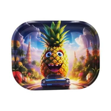 Imagem de Bandeja De Metal 7x5.5 Polegadas Em Folha De Flandres Para Cigarros E 