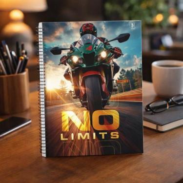 Imagem de Caderno Espiral Escolar Universitário Moto Extreme 1 Matéria 80 folhas