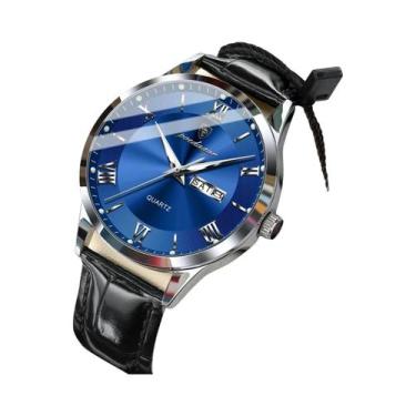 Imagem de Relógio De Luxo Masculino Em Couro Para Negócios, À Prova d'Água, Lumi