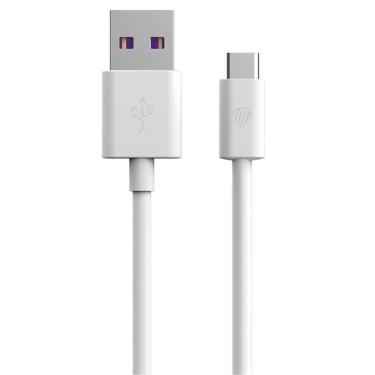 Imagem de Cabo de Dados USB A Tipo C Branco Rápido Para Celular 1 Metro