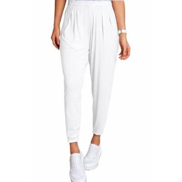 Imagem de Kit 2 Calça Básica Saruel Feminina Cintura Alta Tribo Livre, Branco, V
