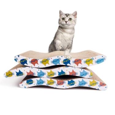 Imagem de Pet Prime Kit com 3 Arranhadores de Papelão Ondulado para Gatos com Ca