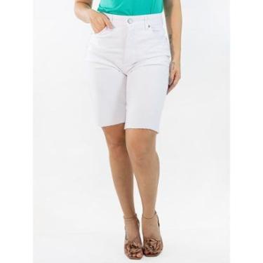 Imagem de Bermuda Jorts Feminina Sarja Branca Cintura Alta Anticorpus-Feminino