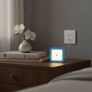 Imagem de Luminária Sensor Movimento Bivolt Color - Abajur Inteligente Tomada 6.