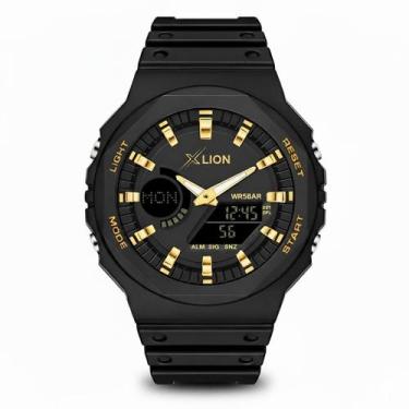 Imagem de Relogio Masculino Xlion 2503 Digital Social Esporte Casual, Amarelo