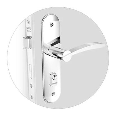 Imagem de Fechadura Externa Reta Horus Cromado Soprano