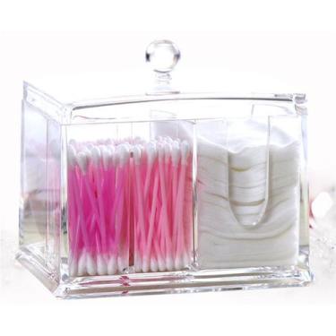 Imagem de Porta Algodão E Cotonete Organizador Em Acrílico Para Banheiro Pentead