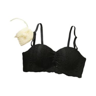 Imagem de Meia xícara de lingerie sem costura de renda espessada para mulheres c