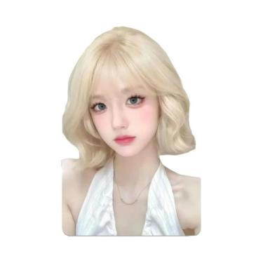Imagem de Peruca Sintética Curta Cacheada Para Mulheres, Estilo Lolita Cosplay, 