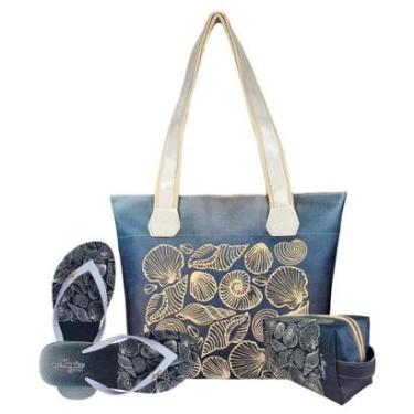 Imagem de Kit Feminino Praia Bolsa Chinelo Necessaire Magicc Kit-239-Feminino