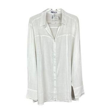 Imagem de Camisa Social Branca Feminina Manga Longa 100% Viscose Premium Doce Brisa-Feminino