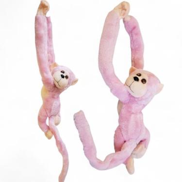 Imagem de Macaco Pelúcia Para Pendurar Braços Longos Som Acende Olhos - LW Gifts
