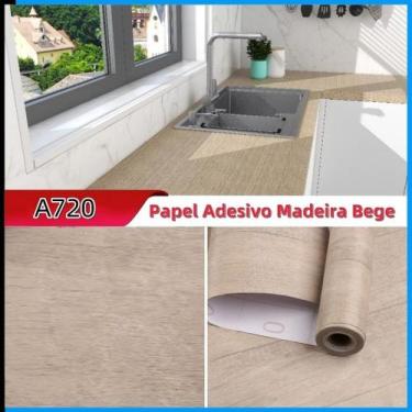 Imagem de Papel Adesivo Madeira para Envelopamento 10 Metros ideal para Moveis, 