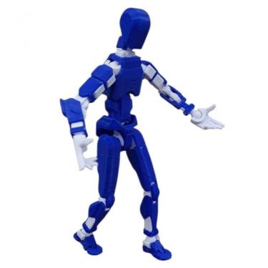 Imagem de Boneco Desmontado Dummy 14 Cm Articulado 3d Azul/branco