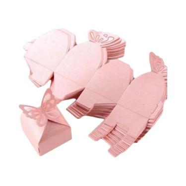 Imagem de Caixas De Presente Para Festa De Casamento Com Padrão De Borboleta Ros