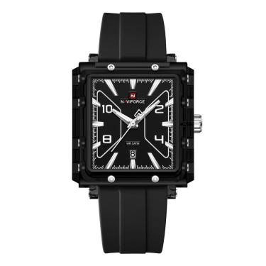 Imagem de relogio masculino design quadrado luminoso pulseira silicone