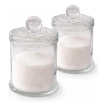 Imagem de Kit 2 Potes De Vidro 100ml Hermético Com Tampa Arena - TINGS