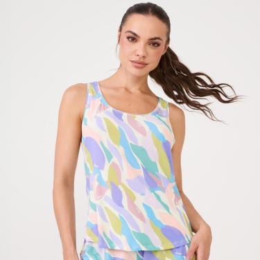 Imagem de Regata Abertura Costas Estampa Poliamida Soft Donna Carioca-Feminino