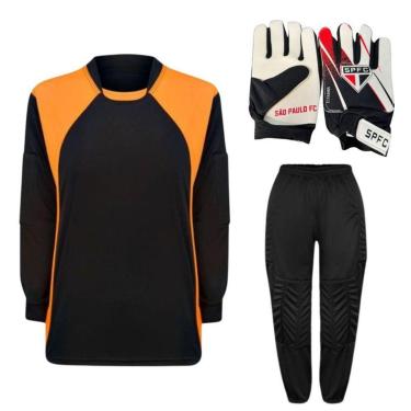 Imagem de Kit De Goleiro TRB + Luva De Goleiro Infantil São Paulo DRB Goalkeeper-Unissex