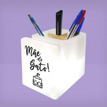 Imagem de Organizador de Mesa Iluminado Mãe de Gato Tpc para Decoração de Ambientes com Ponto de...