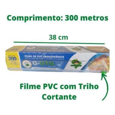 Imagem de Filme Pvc C- Trilho Cortante 38cmx300metros Esticável