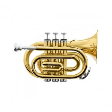 Imagem de Trompete Bb HMT-500L Pocket com Válvula de 3 Pistões em Cuproníquel e Campana em Latão...
