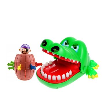 Imagem de Kit Jogo de Tabuleiro Infantil Crocodilo Morde Dedo Pula Pirata Quebra Gelo do Pinguim...