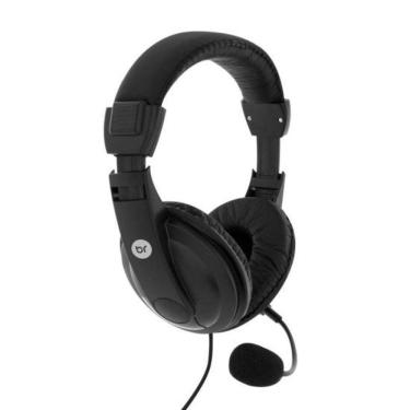 Imagem de Headset Office com Microfone P2 para Escritório e Call Center com Design Ergonômico Preto Bright