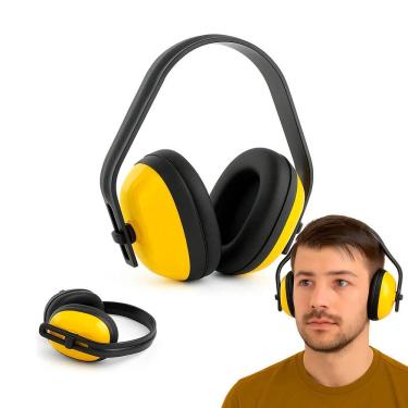 Imagem de Protetor Abafador de Ruídos Tipo Concha Bomvink para Proteção Auditiva com Arco Ajustáv...