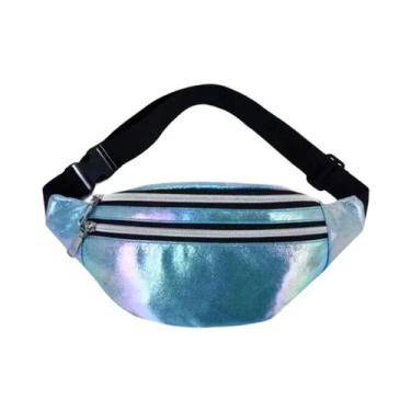 Imagem de Bolsa De Cintura Holográfica Feminina, Bolsa De Viagem Com Zíper, Bols