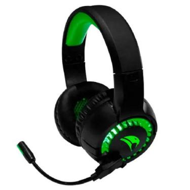 Imagem de Headset Gamer Viper Pro Led Python 415, Preto com verde, Bvolt