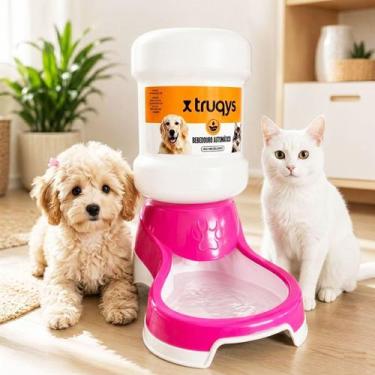 Imagem de Bebedouro Automatico Rosa Caes Gatos Agua 2L Bebida Pet - PET IN