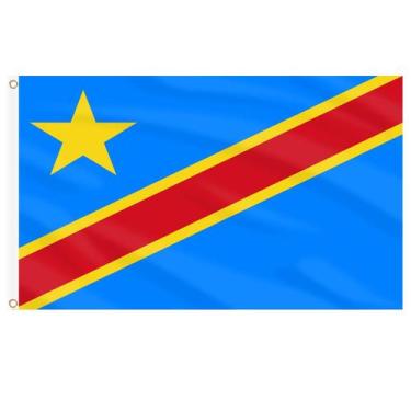 Imagem de Bandeira da República Democrática do Congo AhfuLife 90 x 150 cm, dupla