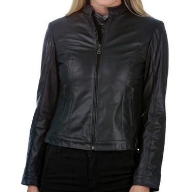 Imagem de Jaqueta de couro feminina javali 211 preta - JAVALI COUROS,  G