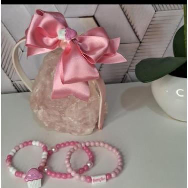 Imagem de Kit 3 pulseiras miçanga rosa modelo atualizado - Rani