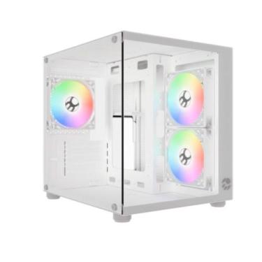 Imagem de Gabinete gamer bg-064 pure pro, rainbow, mini-tower, vidro temp, 3 fan