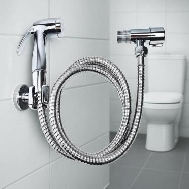 Imagem de Ducha Higiênica Mangueira Flexivel Cromada 1m Bidê Chuveirin - Startoo