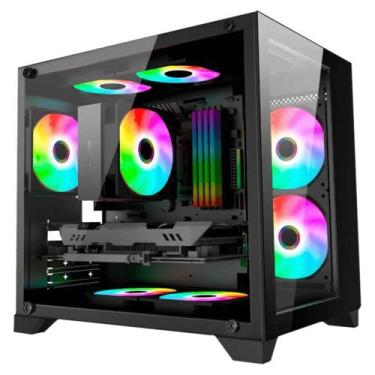 Imagem de Gabinete Gamer K-mex Aquário CG-01AD, Space Z, Lateral de Vidro, Micro