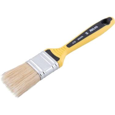 Imagem de Pincel Profissional 419-4 Trincha Dupla Cerdas Suaves Verniz Amarelo Atlas