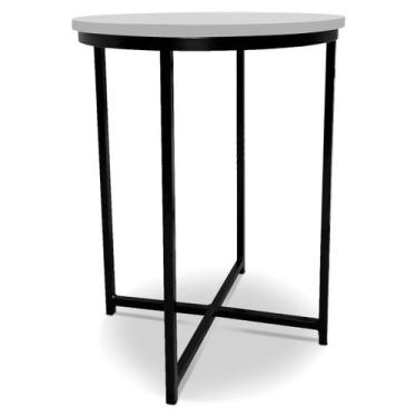 Imagem de Mesa De Canto Alta Gana - Preto/Branco - Genus Móveis, Preto/Branco