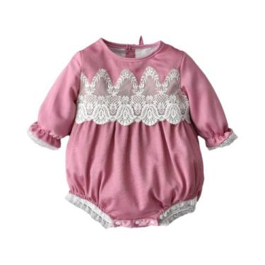 Imagem de Macacão De Renda De Verão Para Bebê Menina Com Chapéu, Body Fofo De Ma