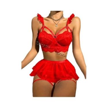 Imagem de Conjunto De Sutiã De Renda Transparente Sexy, Lingerie Fina, Roupa Ínt