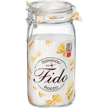 Imagem de Pote Hermético Fido Bormioli Rocco 22x11cm Vidro Transparente 1,5L par