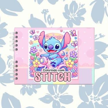 Imagem de Livro de Colorir Bobbie Goods Stitch Papel Grosso 180g, Rosa