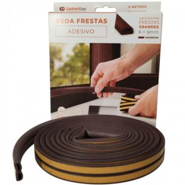 Imagem de Veda Fresta Adesivo D Marrom 6mm x 6 Mt2x3 Comfort Door 14321