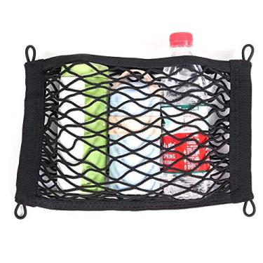 Imagem de KIMISS Organizador de porta-malas de carro, PA66 Bagagem lateral de carga de malha elástica organizador de bolso (45 * 25 cm) // Rede de armazenamento