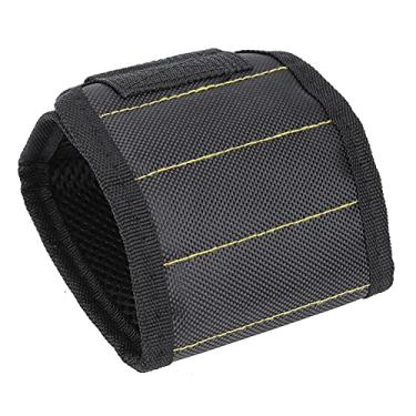 Imagem de 01 02 015 Pulseira magnética com ferramentas magnéticas, design de cinto elástico pulseira magnética portátil multifunções para parafusos Brocas de prego para segurar pequenas ferramentas