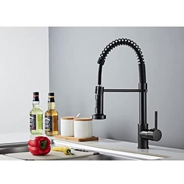 Imagem de Torneira Luxo Cozinha Pia Misturador Quente eFria Preta