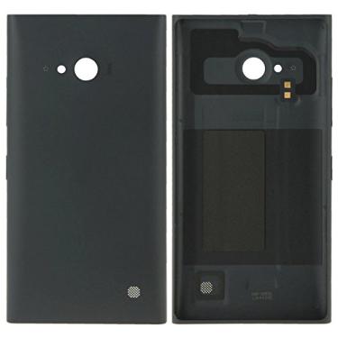 Imagem de Peças de reposição de reparo de plástico de cor sólida capa traseira para Nokia Lumia 730 (preto) peças (cor preta)